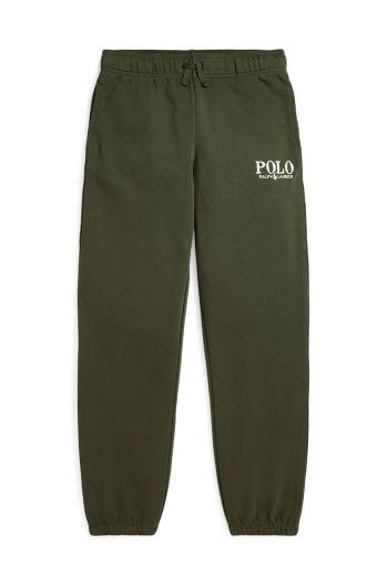 Nohavice Polo Ralph Lauren zelená farba, jednofarebné, 323958155002