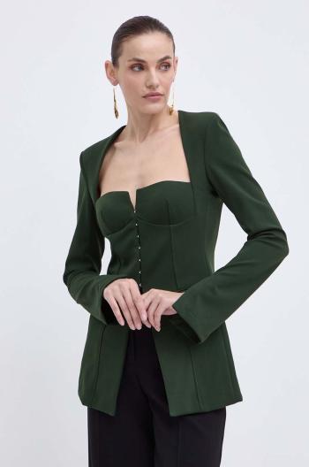 Sako Patrizia Pepe zelená farba, jednoradové, jednofarebné, 8S0490 J129