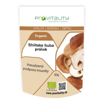 Shiitake raw organic prášok