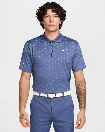 Nike Dri-Fit Tour Print Mens Diffused Blue/White M Polo košeľa