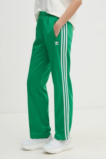 Tepláky adidas Originals Firebird dámske, zelená farba, s nášivkou, JC8283
