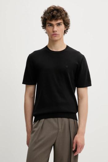 Bavlnené tričko Calvin Klein pánske, čierna farba, jednofarebné, LV04LC333G