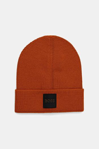 Vlnená čiapka BOSS Orange oranžová farba, 50546155
