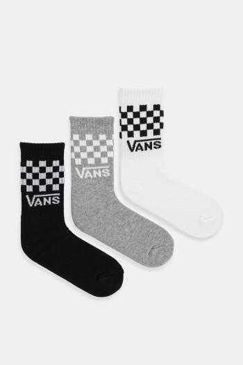 Detské ponožky Vans Classic Check Crew 3-pak biela farba, VN000Q1QY281