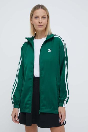 Mikina adidas Originals Track Top dámska, tyrkysová farba, s nášivkou, IP0699