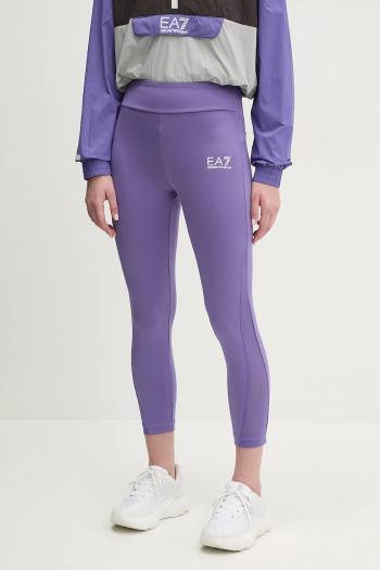 Tréningové legíny EA7 Emporio Armani fialová farba, jednofarebné, AF12627.7W000239