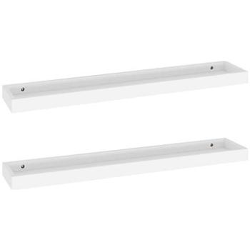 Shumee - Nástenné Loggia 2 ks biele 80×15×4 cm MDF, 330227