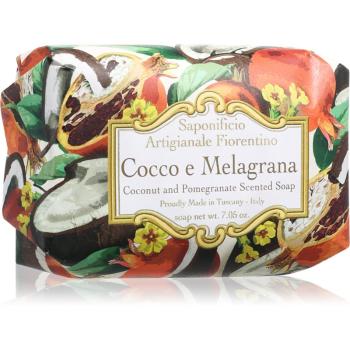 Saponificio Artigianale Fiorentino Coconut and Pomegranate Perfumed Soap prírodné tuhé mydlo 200 g