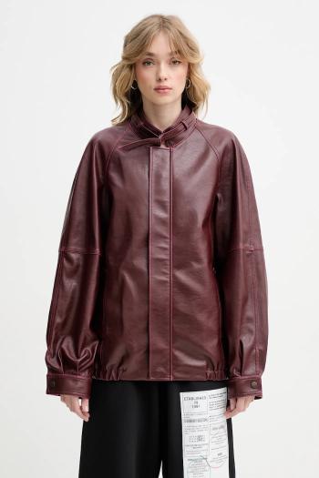 Bunda MM6 Maison Margiela bordová farba, prechodná, S62AN0148