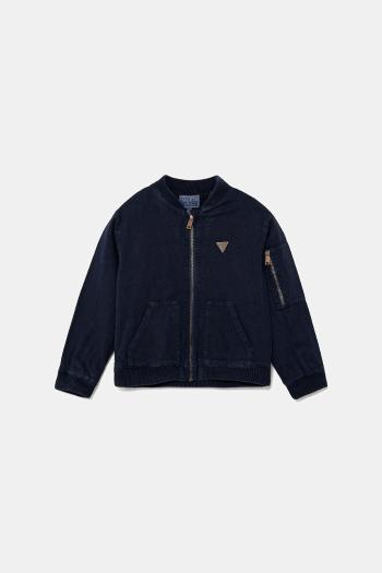 Detská bunda bomber Guess tmavomodrá farba, L5GL02 WG5G0