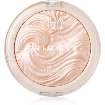 MUA Makeup Academy Shimmer kompaktný púdrový rozjasňovač odtieň Pink Shimmer 8 g