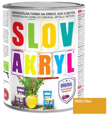 SLOVAKRYL - Univerzálna vodou riediteľná farba 0,75 kg 0660 - okrová