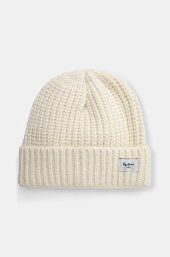 Detská čiapka Pepe Jeans ZOE HAT béžová farba biela, z hrubej pleteniny, PG040241