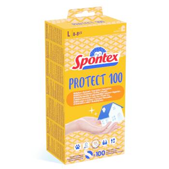 Spontex Protect jednorazové vinylové rukavice veľ. L, 100 ks