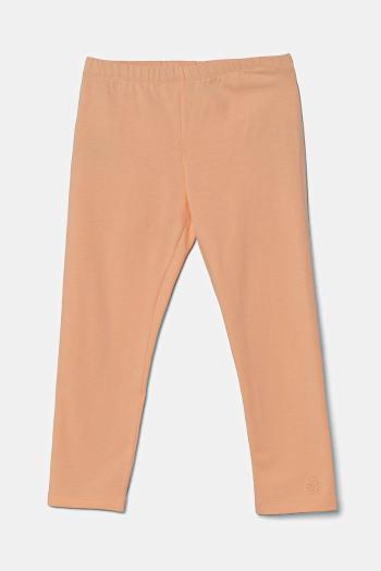Detské legíny United Colors of Benetton oranžová farba, jednofarebné, 3MT1GF01L