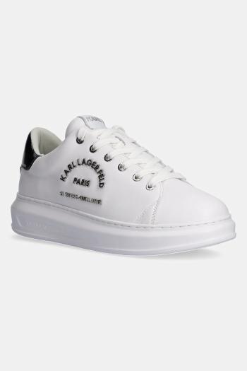 Kožené tenisky Karl Lagerfeld KAPRI MENS biela farba, KL52539K