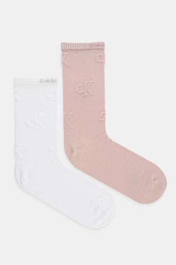 Ponožky Calvin Klein Jeans dámske, ružová farba, 701235869
