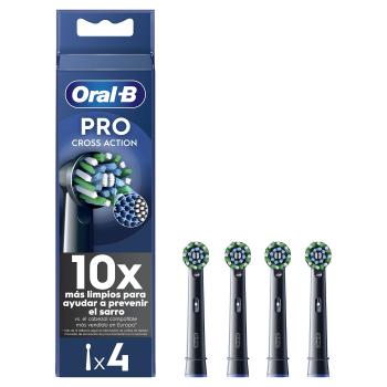 Oral B Náhradné kefkové hlavice Cross Action Black EB50 4 ks