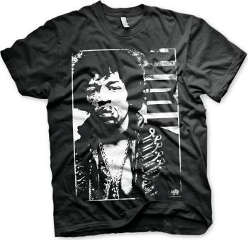 Jimi Hendrix Tričko Distressed Unisex Black 2XL