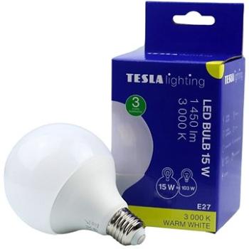 TESLA LED GLOBE E27, 15 W, 1450 lm, 3000 K teplá biela (GL271530-7)