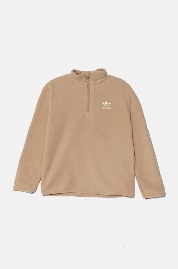 Detská fleecová mikina adidas Originals POLAR FLEECE HZ béžová farba, jednofarebná, IX9831