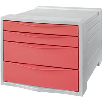 ESSELTE Colour Breeze A4, 4 zásuvky, koralový (628457)