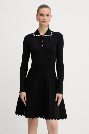 Šaty Pinko čierna farba, mini, áčkový strih, 105422 A2PT