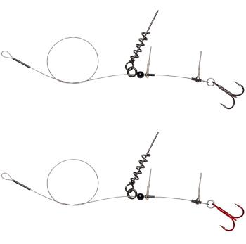Savage gear náväzec 1x7 titanium corkscrew stinger-nosnosť 23 kg /veľ.háčika 2/0
