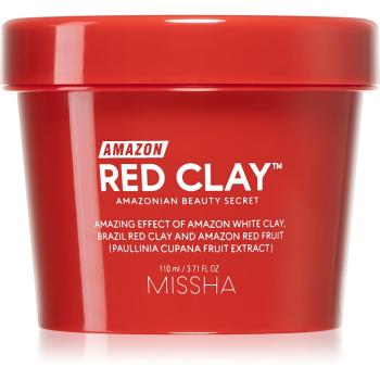 Missha Amazon Red Clay™ čistiaca maska pre redukciu kožného mazu a minimalizáciu pórov s ílom 110 ml