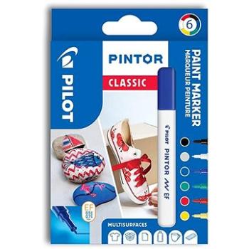 Akrylový popisovač Pilot Pintor, Extra Fine, sada 6 ks, Classic (3131910537496)