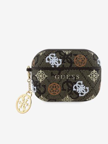Guess PU 4G Peony Charm Pouzdro pro AirPods Pro 2 Brown Tok Lila