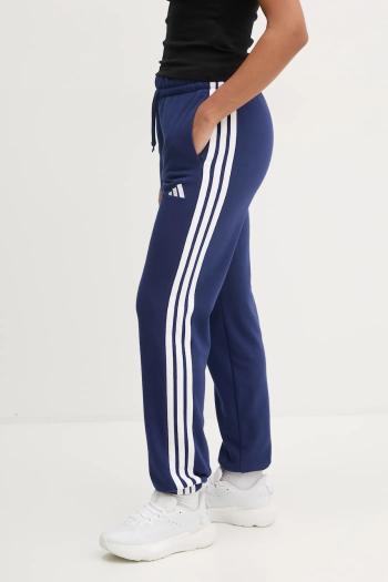 Tepláky adidas Essentials tmavomodrá farba, vzorované, JD5307