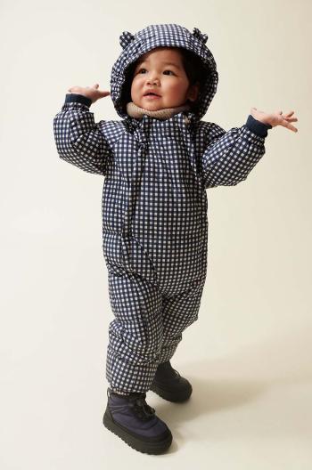 Detský zimný overal Liewood Sylvie Baby Snowsuit tmavomodrá farba, LW19403