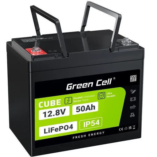 Green Cell CUBE LiFePO4 50Ah 12.8V 640Wh Lítium Iron Phosphate Battery pre Camper, Golf Cart, Wind Power Plant