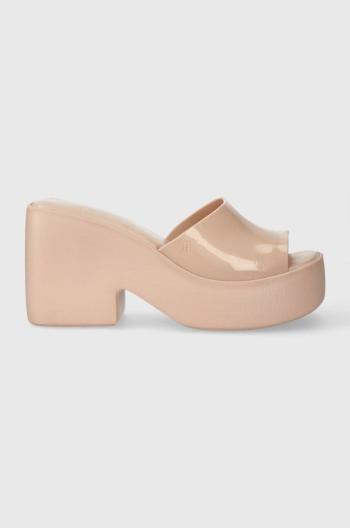 Šľapky Melissa MELISSA POSH AD dámske, ružová farba, na podpätku, M.35702.Q083