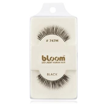 Bloom Natural nalepovacie mihalnice z prírodných vlasov No. 747M (Black) 1 cm