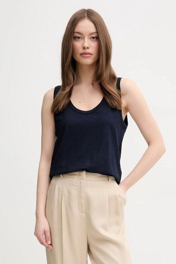 Bavlnený top United Colors of Benetton tmavomodrá farba, 3BVXDH00Z