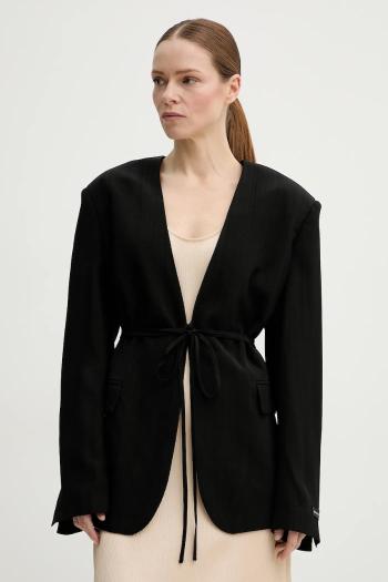 Sako Herskind Indiana čierna farba, oversize, jednofarebné, 5554190