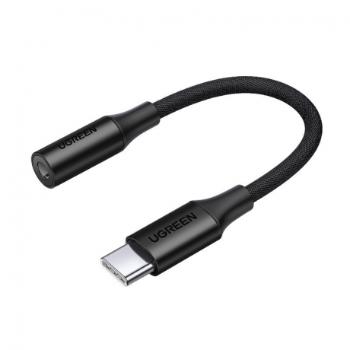 Ugreen AV161 adaptér 3.5 mm mini jack / USB-C, čierny (AV161 50631)