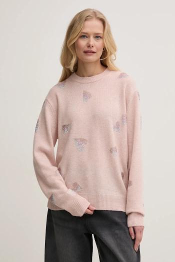 Kašmírový sveter ZADIG&VOLTAIRE ružová farba, tenký, KWSW02772