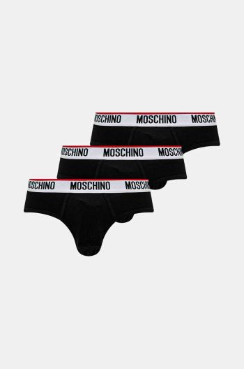 Slipy Moschino Underwear 3-pak pánske, čierna farba, 241V1A13934300