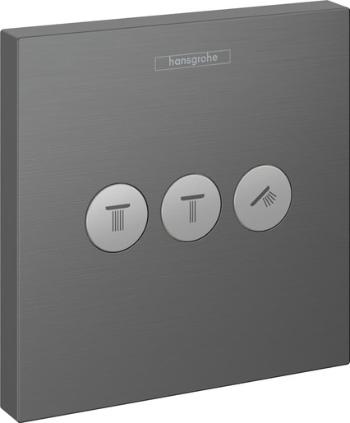 Ventil Hansgrohe ShowerSelect bez podomietkového telesa kartáčovaný čierny chróm 15764340