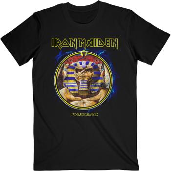 Iron Maiden tričko Powerslave Mummy Circle Čierna XXL