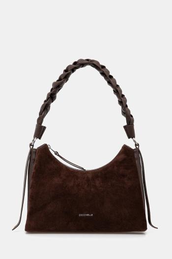Semišová kabelka Coccinelle BOHEME SUEDE BIMATERIAL hnedá farba, E1.P6P.13.03.01