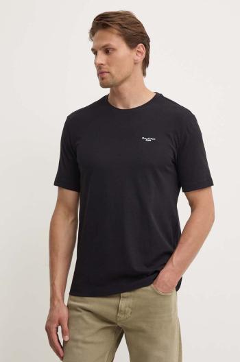 Bavlnené tričko Marc O'Polo DENIM pánske, čierna farba, jednofarebné, B61202151060