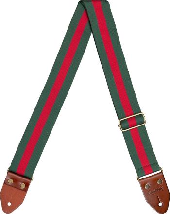 Cascha CGS-CD5 Cotton Gitarový pás Green & Red