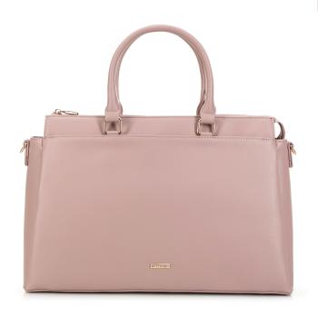 Damska torba na laptopa 15,6’’ z ekoskóry różowa 99-4Y-226-P