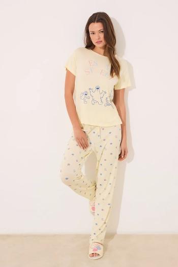 Pyžamo women'secret dámske, žltá farba, 3139869