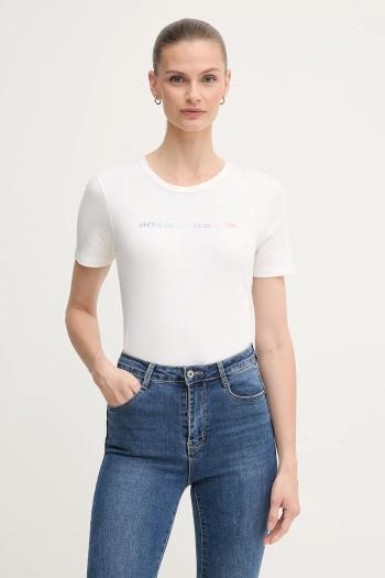 Bavlnené tričko United Colors of Benetton dámske, červená farba, 3GA2E16A2