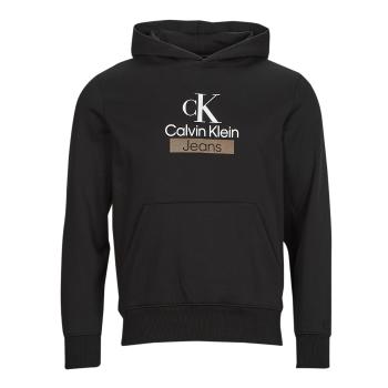 Calvin Klein Jeans  STACKED ARCHIVAL HOODY  Mikiny Čierna